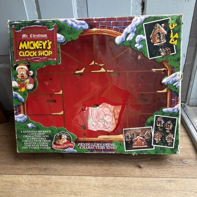 Vintage Mr. Christmas Mickeys Clock Shop BOX ONLY Mickey Mouse Disney Music