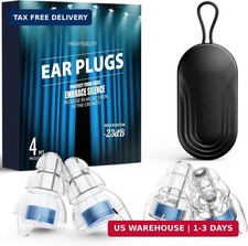 Reure High Fidelity Concert Ear Plugs, Noise Cancelling Silicone Ear Plugs 2 Pai