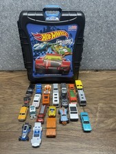 Hot wheels carrying case And Cars Lot Handle And Wheels Matchbox CV JD