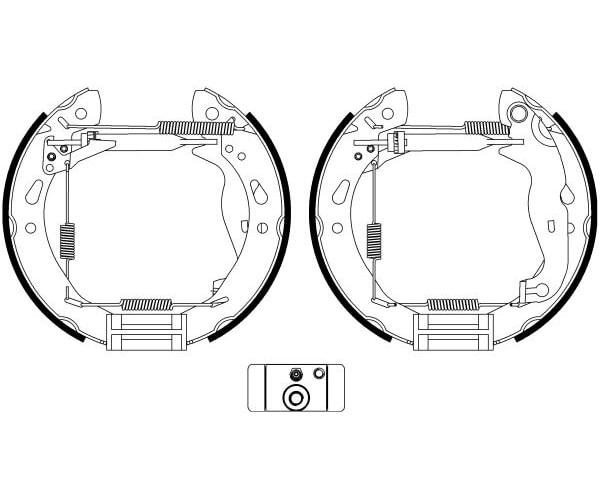 Set Freni a Tamburo Posteriore Per Ford Fiesta Ka + Con Cilindro Ruota Textar