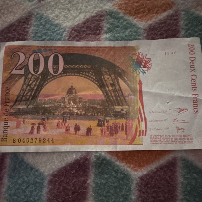 France Banque de France 200 Deux Cents Francs Banknote 1996 B045279244
