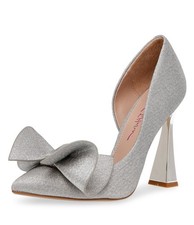 Betsey Johnson Women's Nobble Pump, Silver, 10 