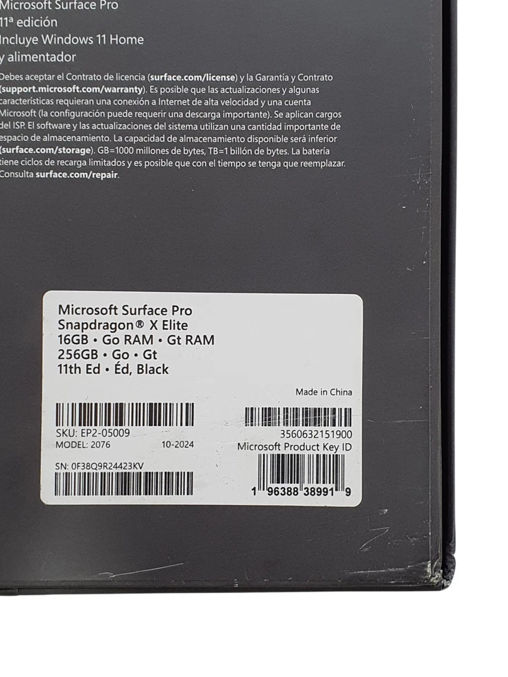 Microsoft Surface Pro 11ª Edición 16/256GB Snapdragon X Elite Tablet/Portátil... - Imagen 2 de 3