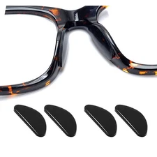Ergonomic D-Shape Silicone Nose Pads for Glasses - Strong Adhesive, 20 Pairs