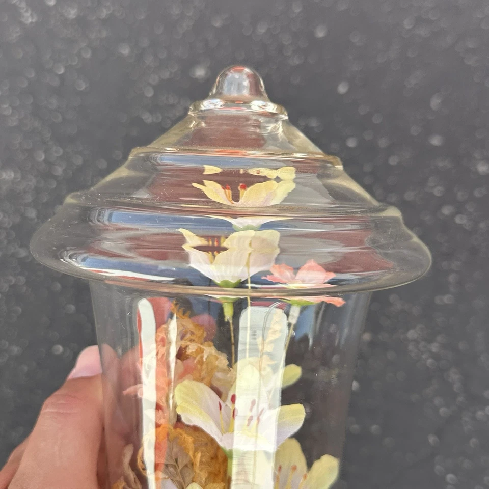 Boticario vintage con base de madera Cloche abovedada de vidrio transparente de 9" Foto 4 de 4