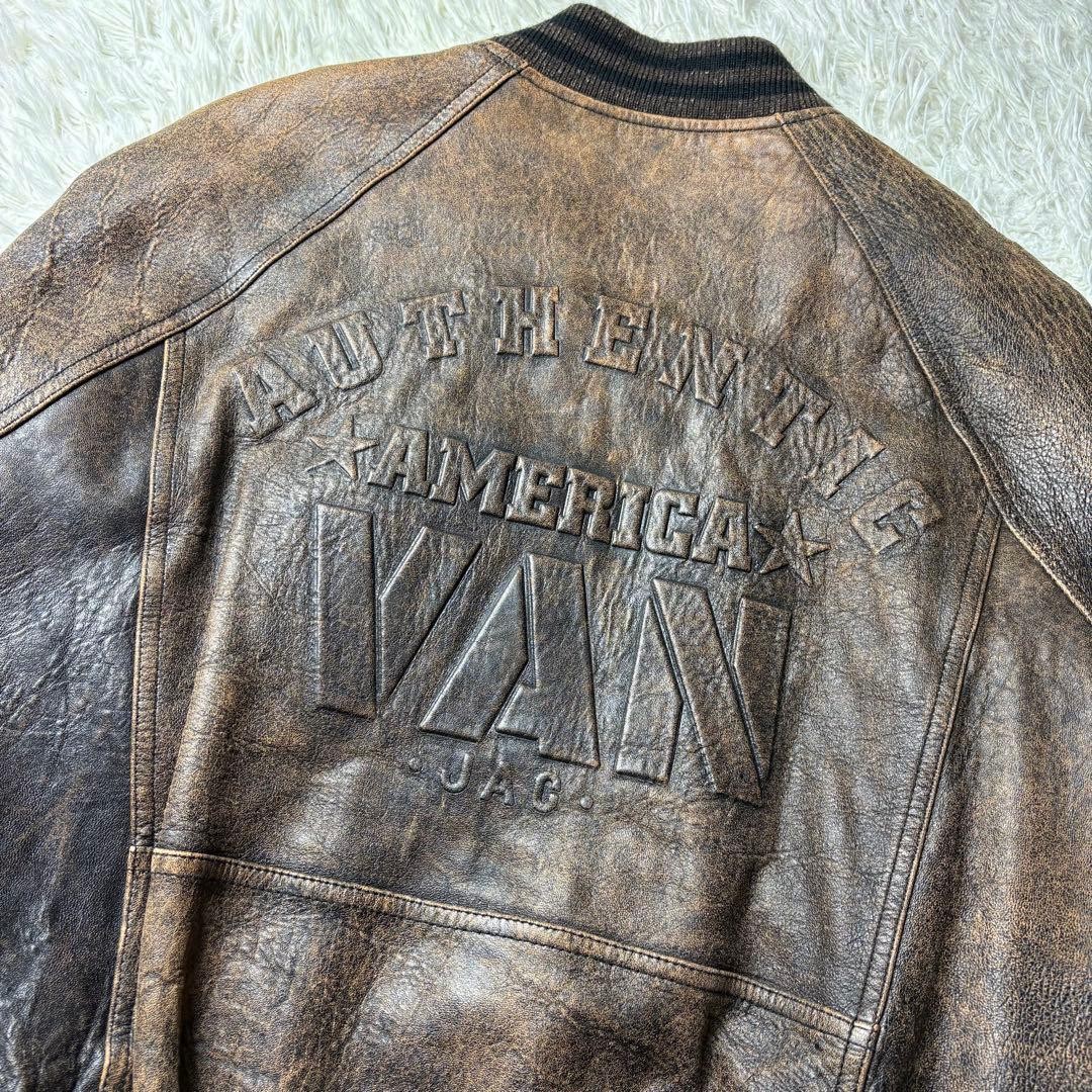 Good Condition VAN JACKET Stadium Jacket All Leat… - image 2