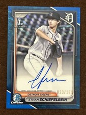 2024 Bowman Draft - 1st Bowman Chrome Ethan Schiefelbein Auto Blue Wave /150 RC 