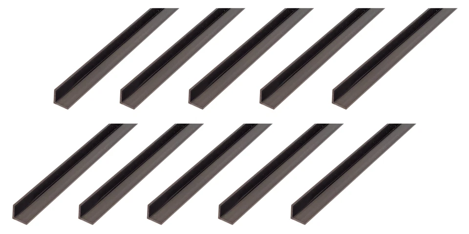 Alberts Winkelprofil PVC schwarz Kunstfoff L-Profil Länge 1000mm