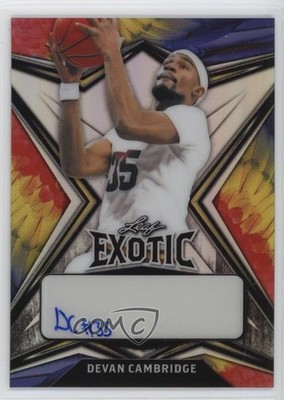 2022-23 Leaf Exotic Parrot Prismatic 1/6 Devan Cambridge #BA-DC1 Auto 0u66