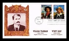 DR JIM STAMPS US COVER BILL TILGHMAN & WYATT EARP LEGENDS OF THE WEST FDC COMBO
