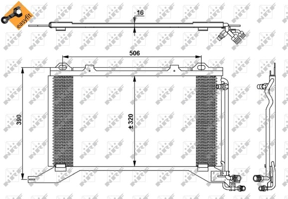 NRF-OE 35245 Condenser, air conditioning for MERCEDES-BENZ