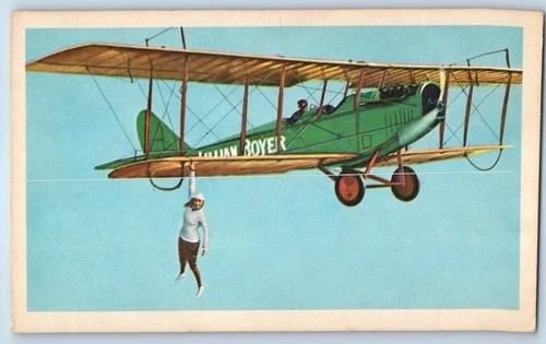 Curtiss JN-4 Jenny Bi Plane World War 1 Fledgling Military Air Service Postcard