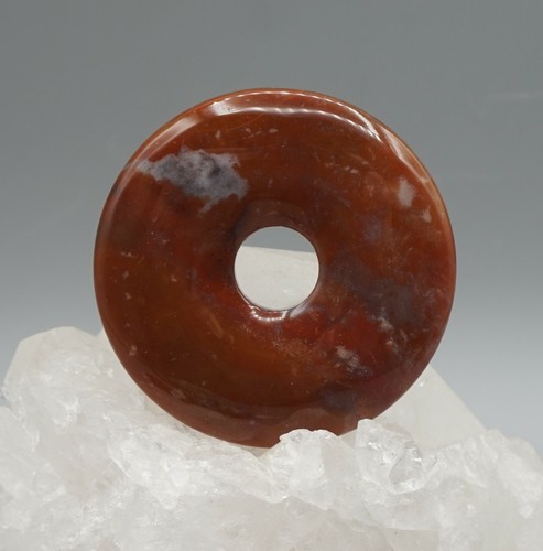Pendentif Donut En Onkolith/Leopardit - 40mm, Pierre Naturelle Du Brésil, Neuve Avec étiquette