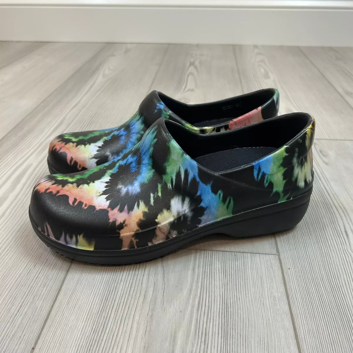 Tie dye online nursing clogs