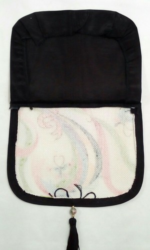 SOPHIA *flap only* HP needlepoint RIBBONS Butterflies Evening Purse Bag B 18m - Picture 7 of 7