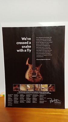 PARKER FLY GUITAR  PRINT AD  11 X 8.5