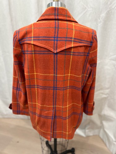 SUNDANCE Courtney Peacoat Sz PM Gingerplaid - Picture 6 of 9