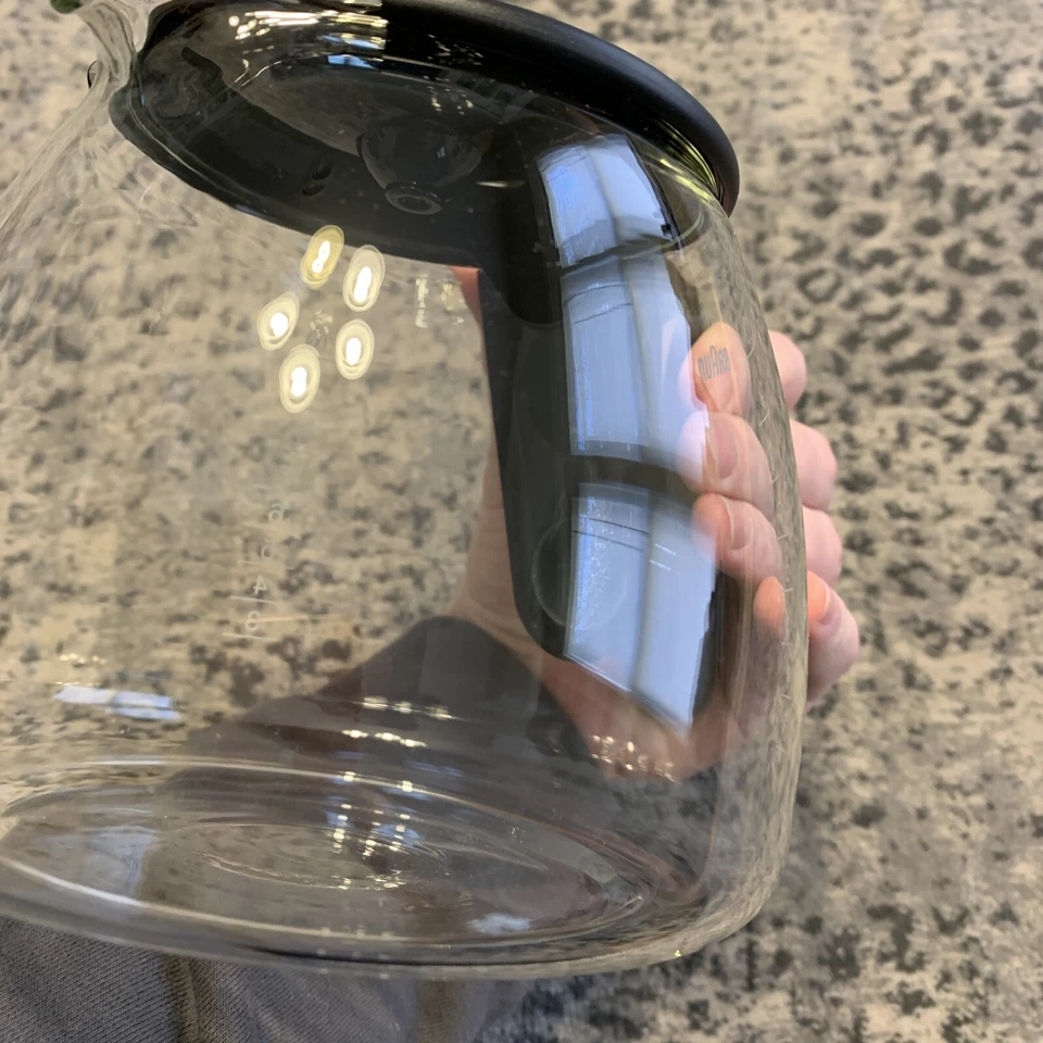 Jarra cafetera de vidrio de repuesto Braun Aroma Deluxe de 10 tazas KFK 500 Foto 4 de 4