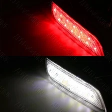FIT TOYOTA CAMRY LE SE XLE XSE CLEAR LENS LED REAR BUMPER REFLECTOR BRAKE LIGHTS
