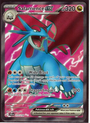 POKEMON SALAMENCE ex 177/159 JOURNEY TOGETHER- FULL ART Ultra Rare
