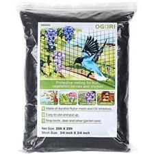 25' x 25' Bird Netting Heavy Duty Nylon 3/4" Mesh Garden Netting