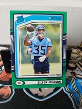 2024 Panini Donruss - Rated Rookie Green Press Proof #399 Dillon Johnson (RC)