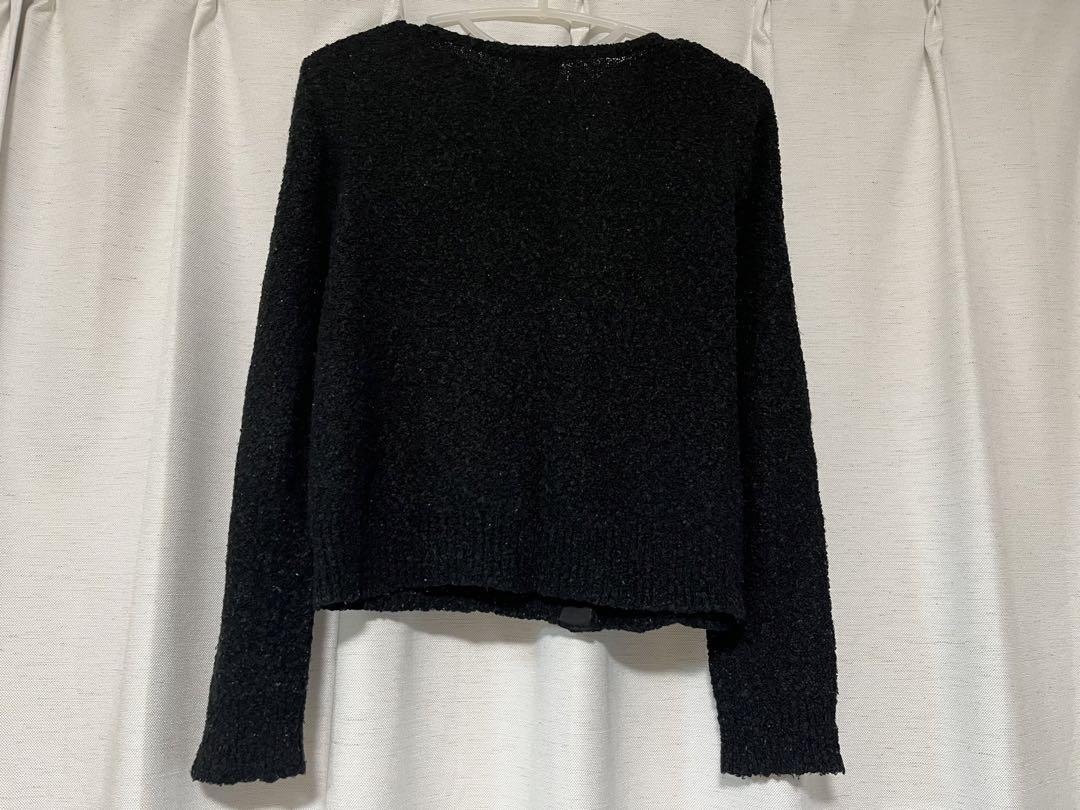 トップス THE EDOONI over cardigan BLACK Cosby Vintage Retro 90s ENZO LORENZO Black Cardigan Jumper