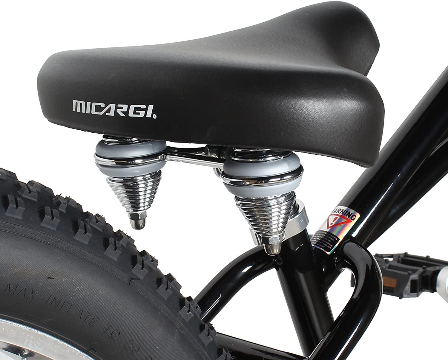 26" Chopper Fat Tires Bike Coaster Brake Stretch Cruiser Matte Black Bicycle