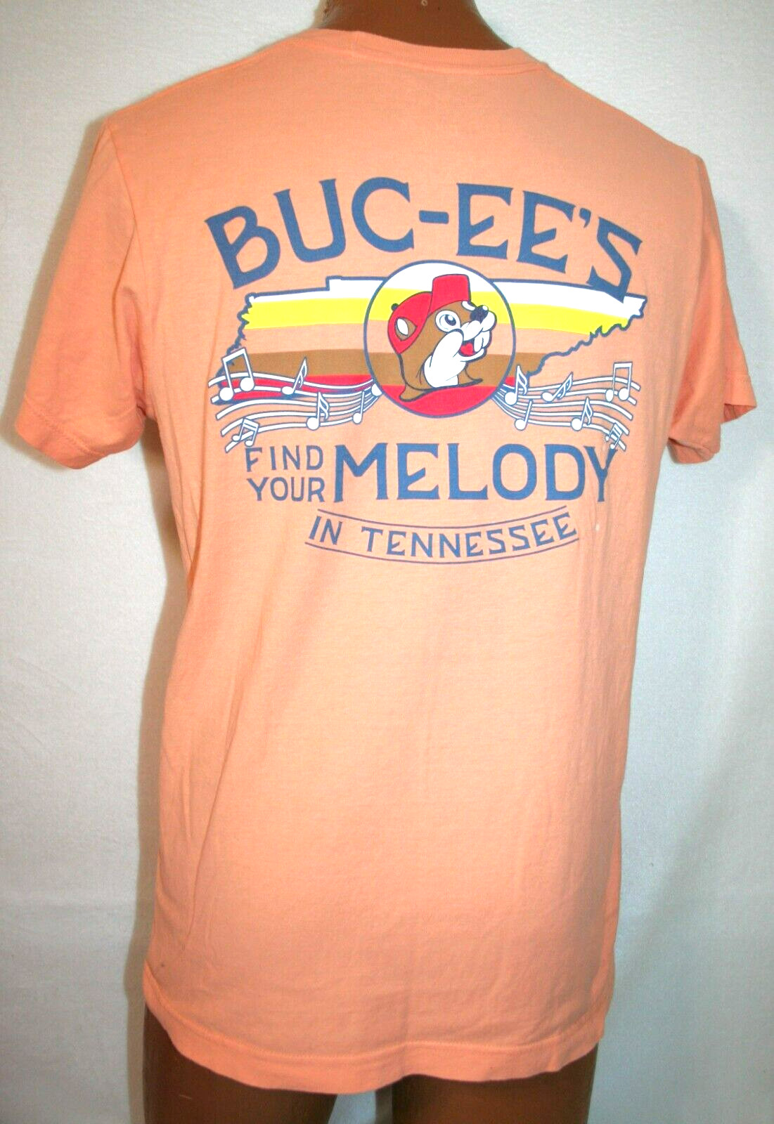 BUC-EE'S Find Your Melody In Tennessee T-SHIRT M Funny Beaver Gas Station