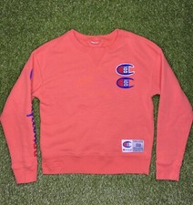Champion Logo 100 Year Women  s Size M Crewneck Sweatshirt Peach