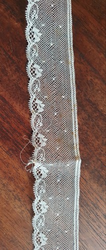 Dentelle ancienne ruban brodé Valenciennes ? 5m57 X 3,6cm 1ROSY6bcd - Photo 2/13
