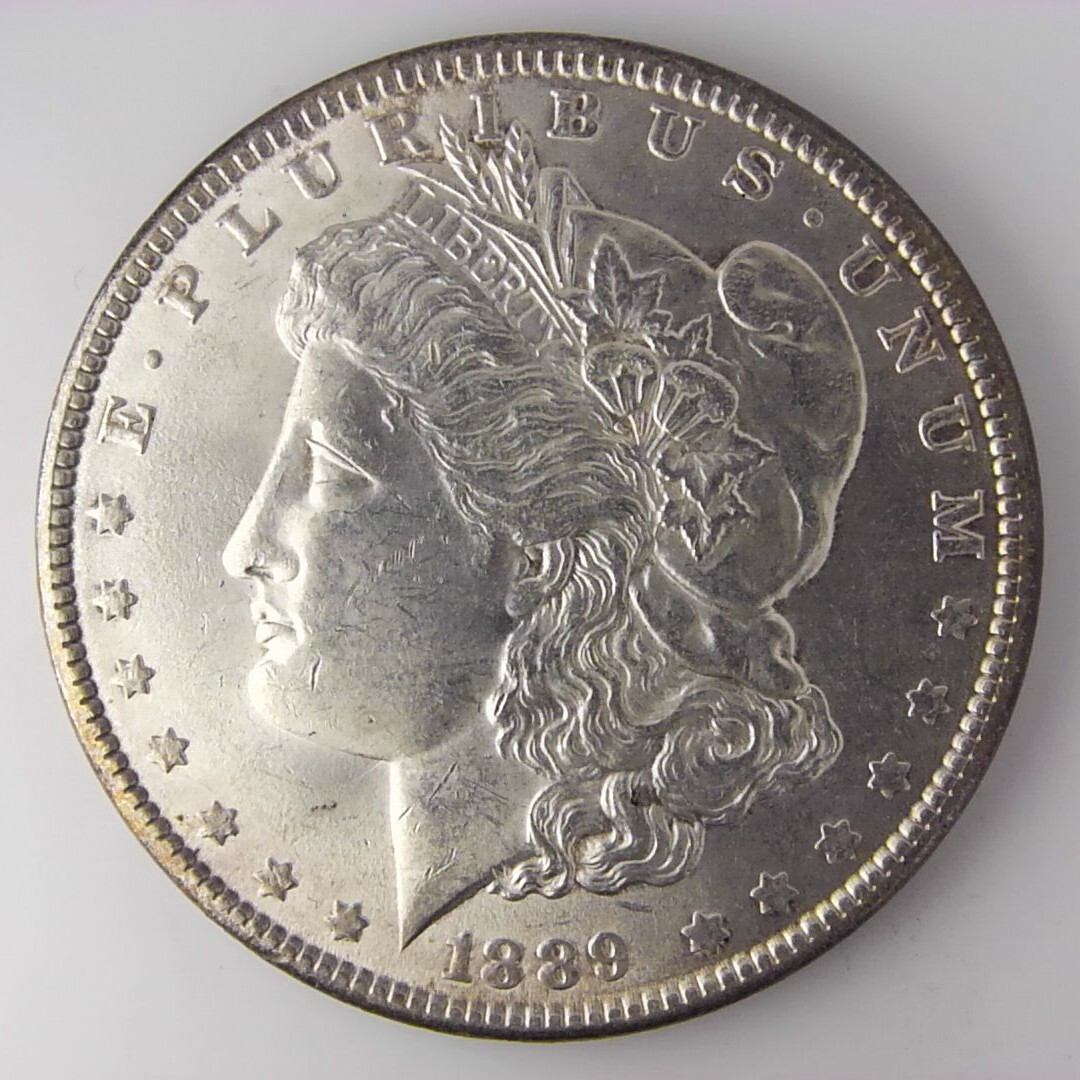 yu-i☺︎ VINTAGE AMERICAN SILVER~ 1889 Morgan Dollar 1$ US Mint Coin