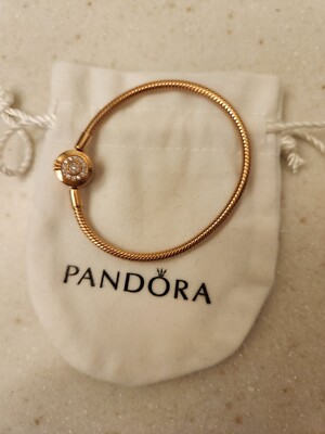 New Pandora Moments Sparkling Crown O Snake Chain Bracelet Pandora