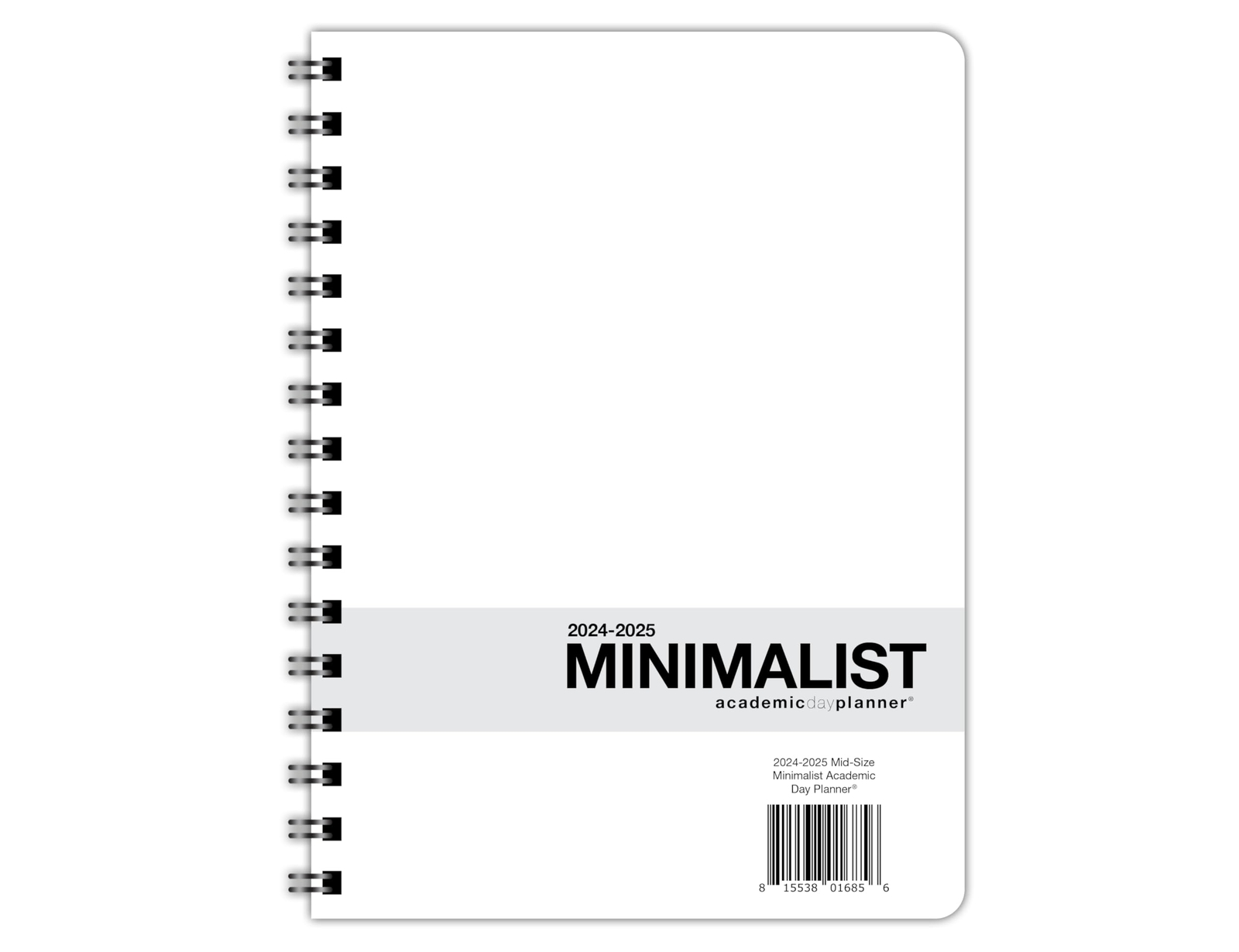 Dated Minimalist DayPlanner - 12 Monthly Calendar Overview to-do Lists Weekly...