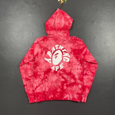 100% Authentic A Bathing Ape Tie Dye Wide Full Zip Hoodie Size 2XL