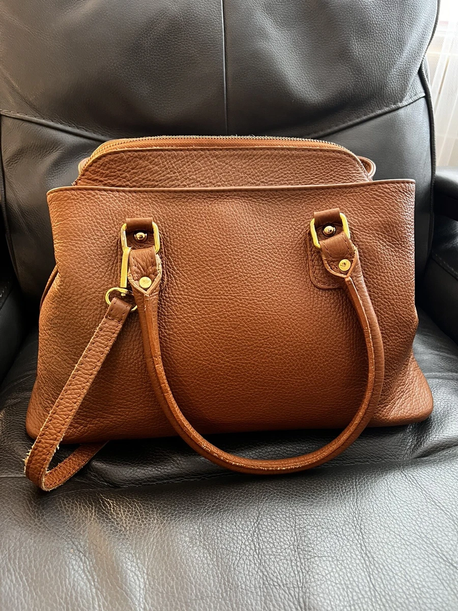 Perfect Travel Combo of Matching Cognac Deep Cut Leather