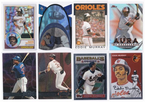 Eddie Murray 23 Card Lot Vintage Donruss Topps Finest Refractor SPx Chrome Metal - Picture 2 of 4