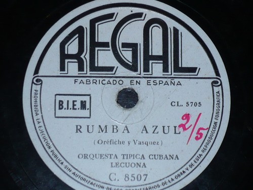 CUBA 78 rpm RECORD Regal ORQUESTA TÍPICA CUBANA LECUONA Cubanakan SPAIN Rare - Picture 2 of 2