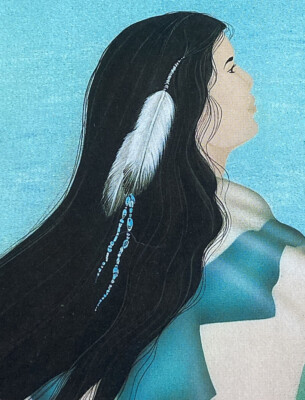 Diana Martin Native American Art Litho Woman Home Décor Framed