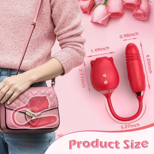 Multispeed-Personal-Massage-Rose-Vibrator-Sucking-Massager Female Gift for Women - Picture 2 of 4