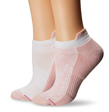 Lot of 2 DR. MOTION Women's 2 Pack Compression Low Cut Socks 4 Pair - Pink