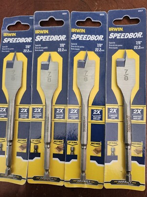 Irwin Speedbor 7/8'' Spade Bits 4pc 