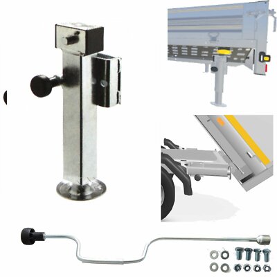 1x Kurbelstütze, Abstellstütze Heckstütze für EDUARD Anhänger klappbar 42-66cm