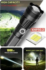 Super LED LIGHT990000L Powerful Flashlight XHP70.2 26650 Rechargeable Zoom Torch