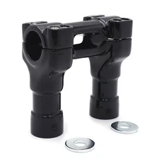 CNC Black 4" Riser 1.25" Handlebar Top Clamp For Harley Softail Breakout Fat Bob