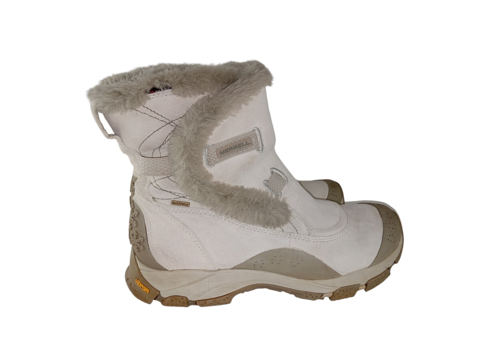 Stivali da neve Merrell donna termici arco ghiaccio impermeabili tg 8 5 Vibram pelliccia sintetica