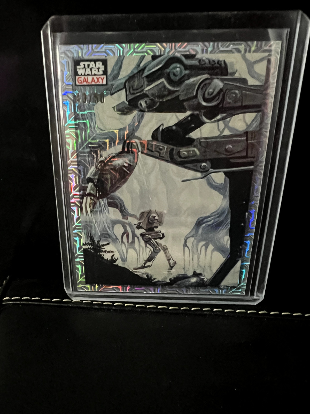 2023 Topps Chrome Star Wars Galaxy #38 Marching AT-Sts Mojo Refractor 43/50