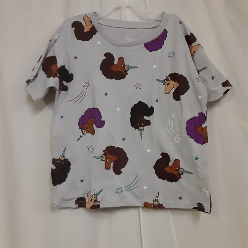 Afro Einhorn 2er-Pack Mädchen Größe 6 -6X T-Shirts - Bild 1 von 2