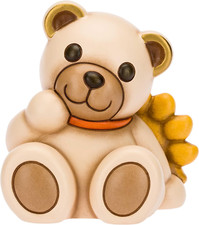, Salvadanaio Teddy in Ceramica Decorata a Mano, Linea Estate Fantastica, 9,8X8,