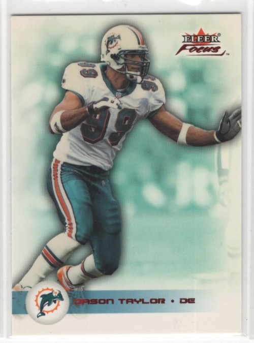 2003 Fleer Focus Numbers Century #99 Jason Taylor /100 - NM-MT